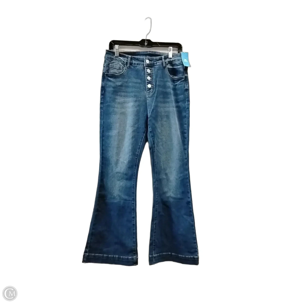 Jeans Flared By Cupshe In Blue Denim, Size: 12
