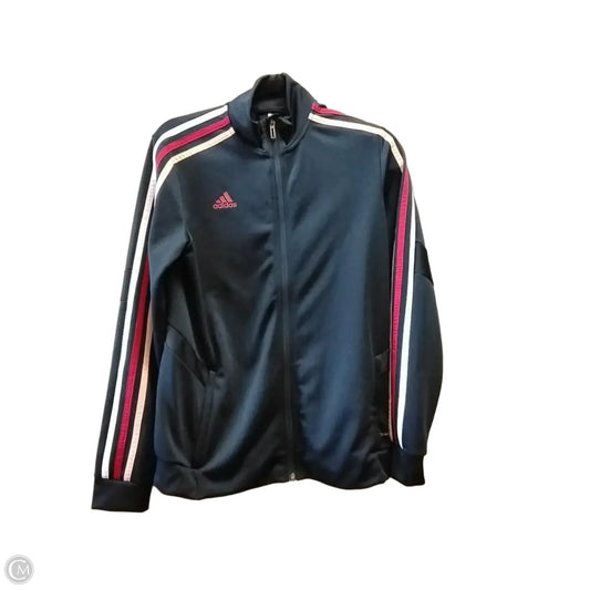 Athletic Jacket By Adidas In Navy, Size: M