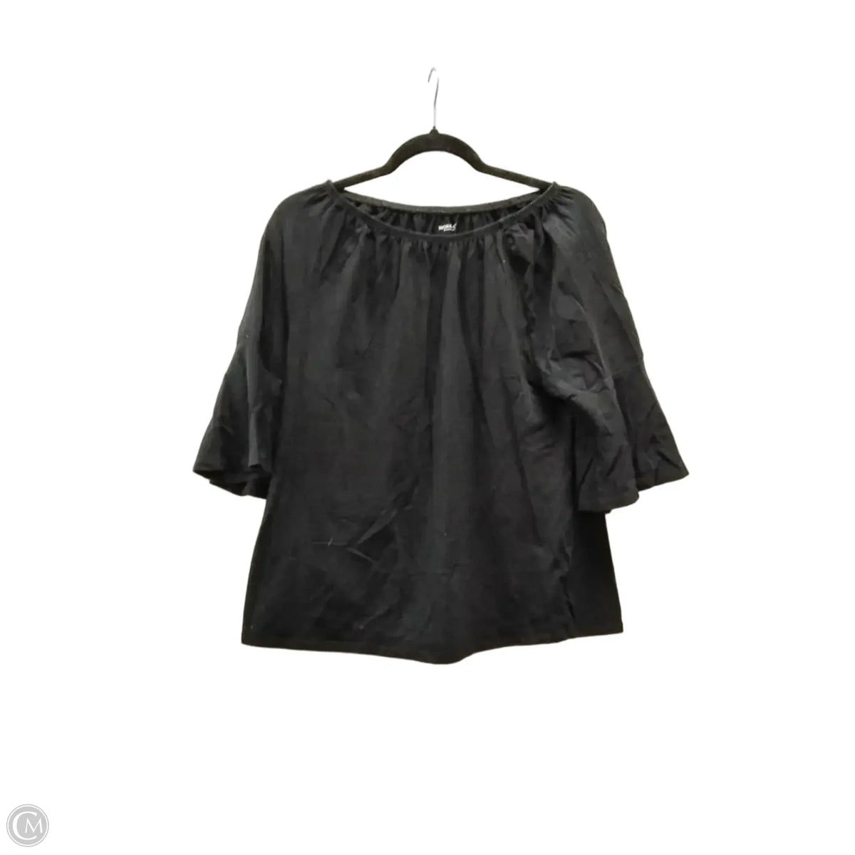 Top 3/4 Sleeve By Workshop In Black, Size: L