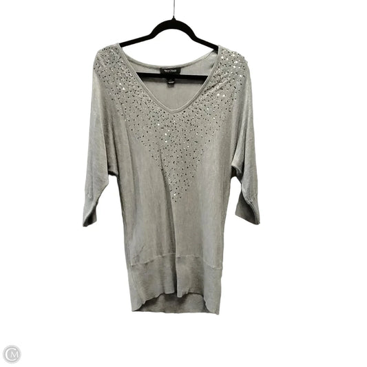 Top 3/4 Sleeve By White House Black Market In Grey, Size: M