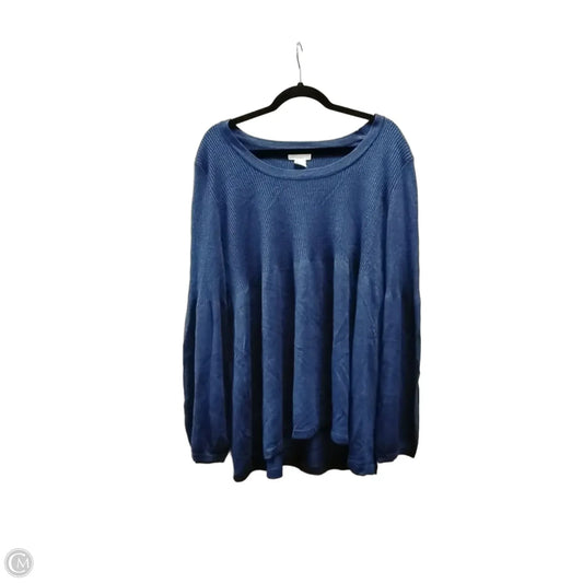Top Long Sleeve By Maurices In Blue, Size: 3x