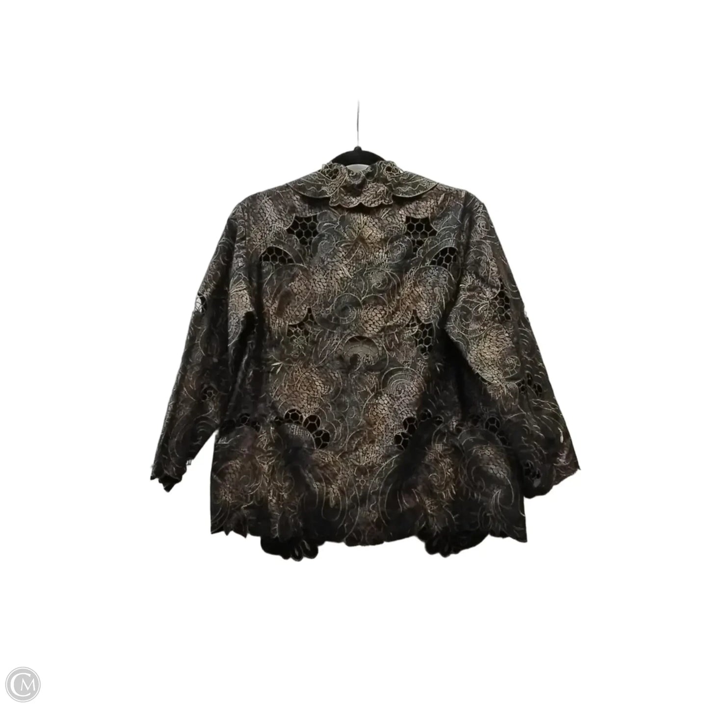 Jacket Other By Chicos In Black & Gold, Size: M