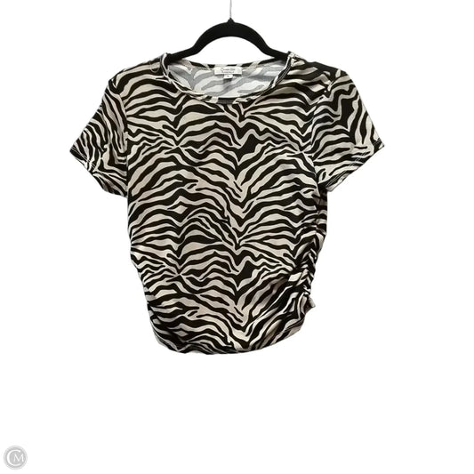 Top Short Sleeve By Orange Kiss In Animal Print, Size: M
