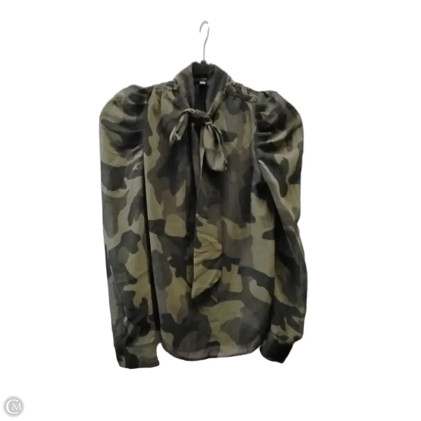 Blouse Long Sleeve By White House Black Market In Camouflage Print, Size: Xxs