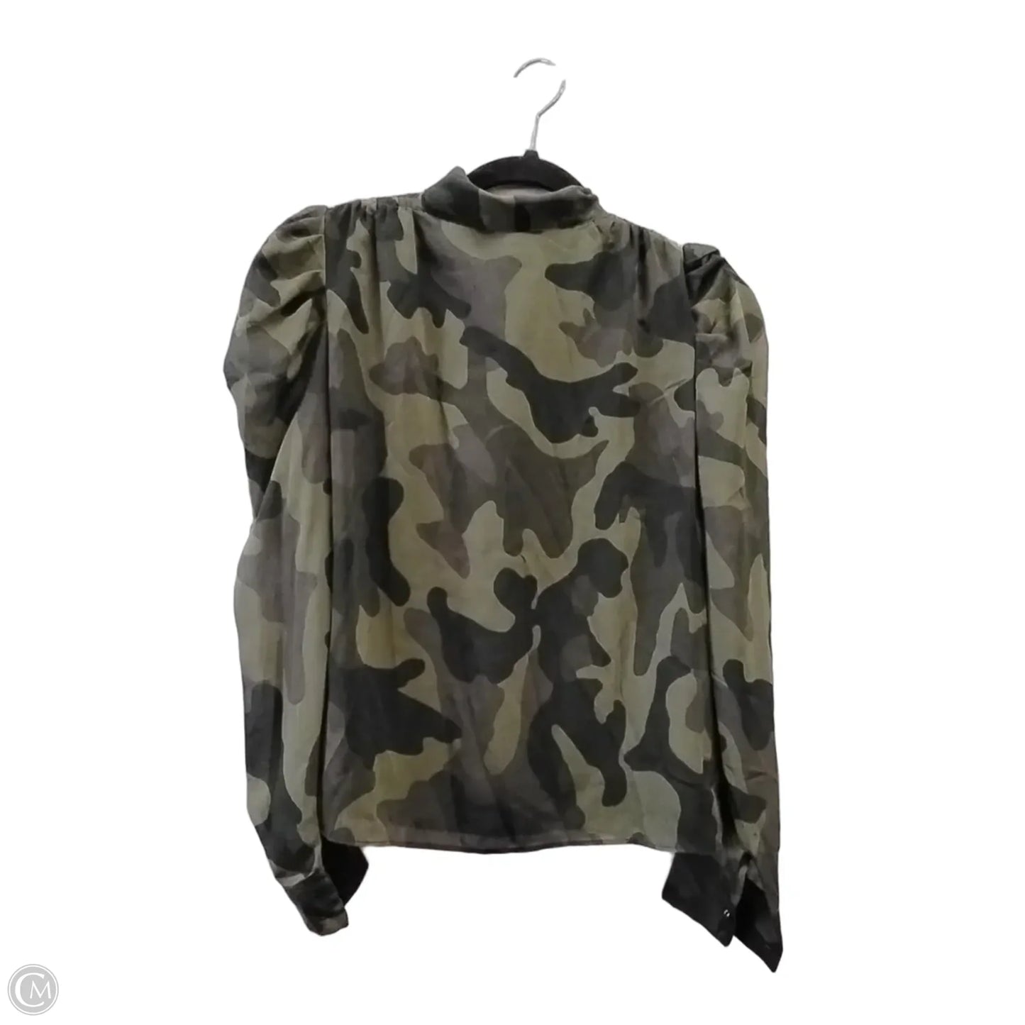 Blouse Long Sleeve By White House Black Market In Camouflage Print, Size: Xxs