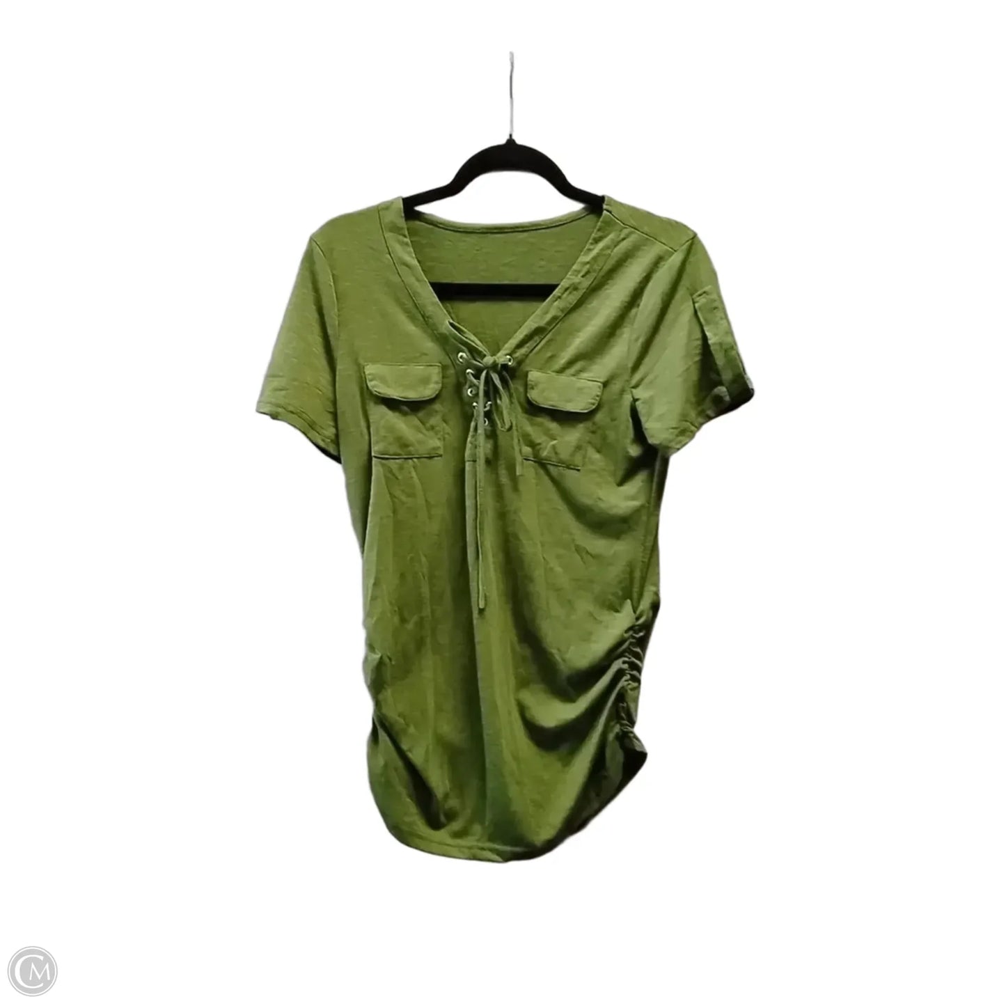 Top Short Sleeve By Cme In Green, Size: M