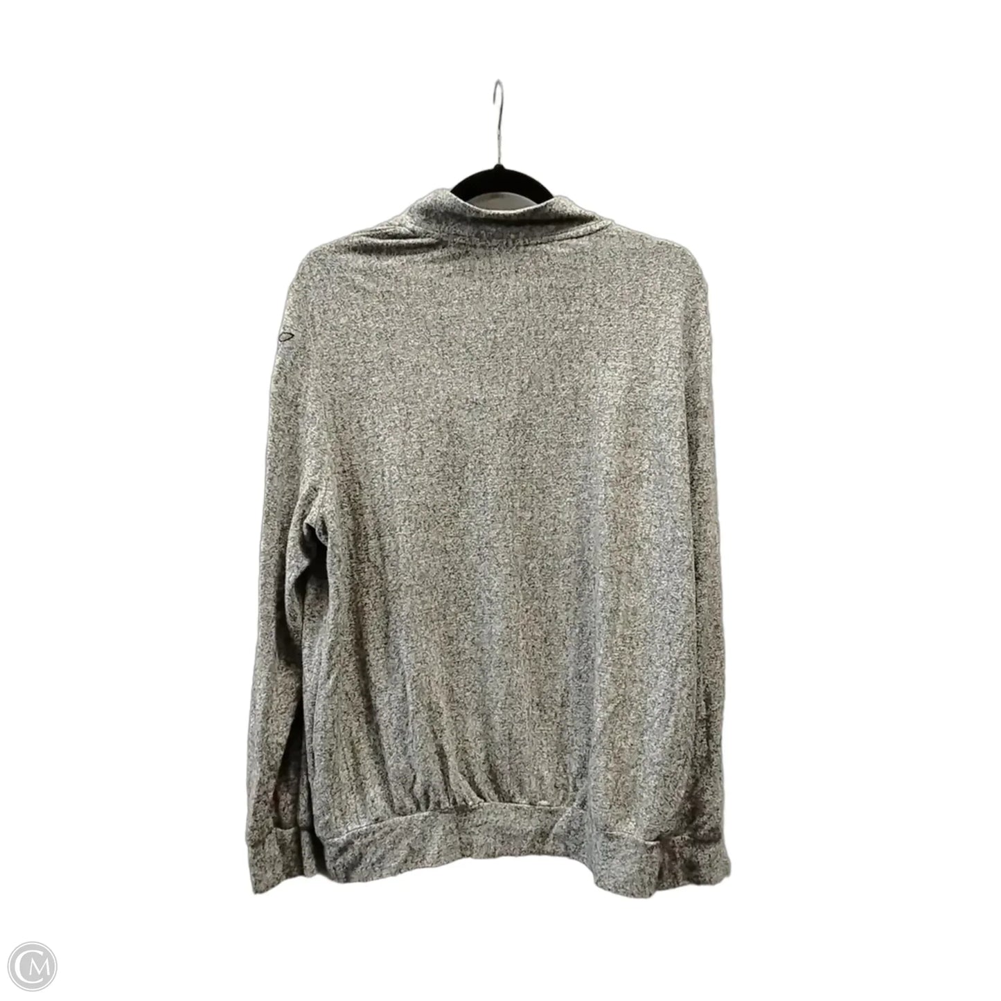 Sweatshirt Collar By Alfred Dunner In Grey, Size: L