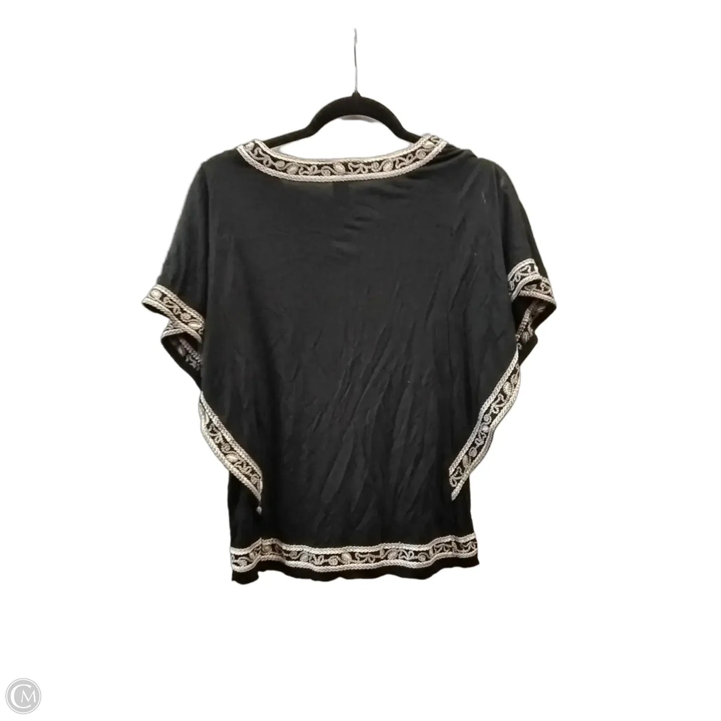 Top Short Sleeve By International Concepts In Black, Size: S