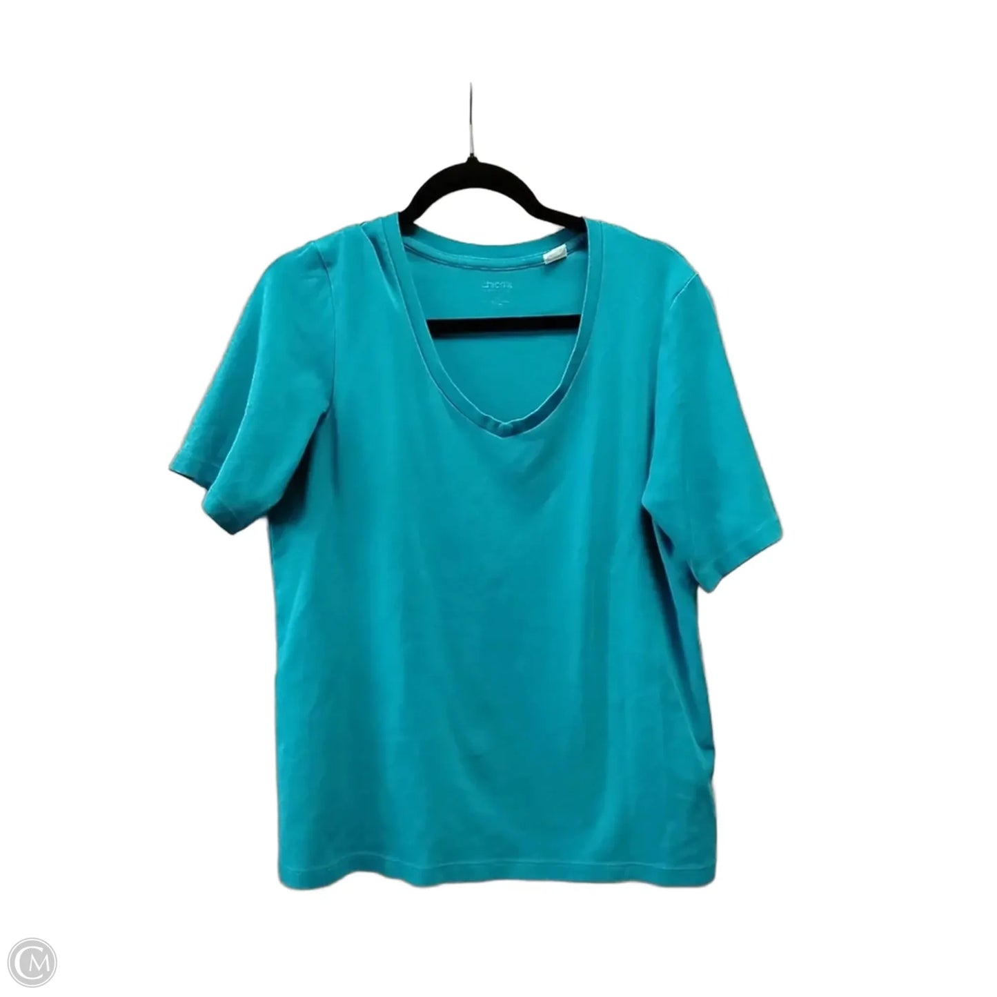 Top Short Sleeve By Chicos In Blue, Size: L