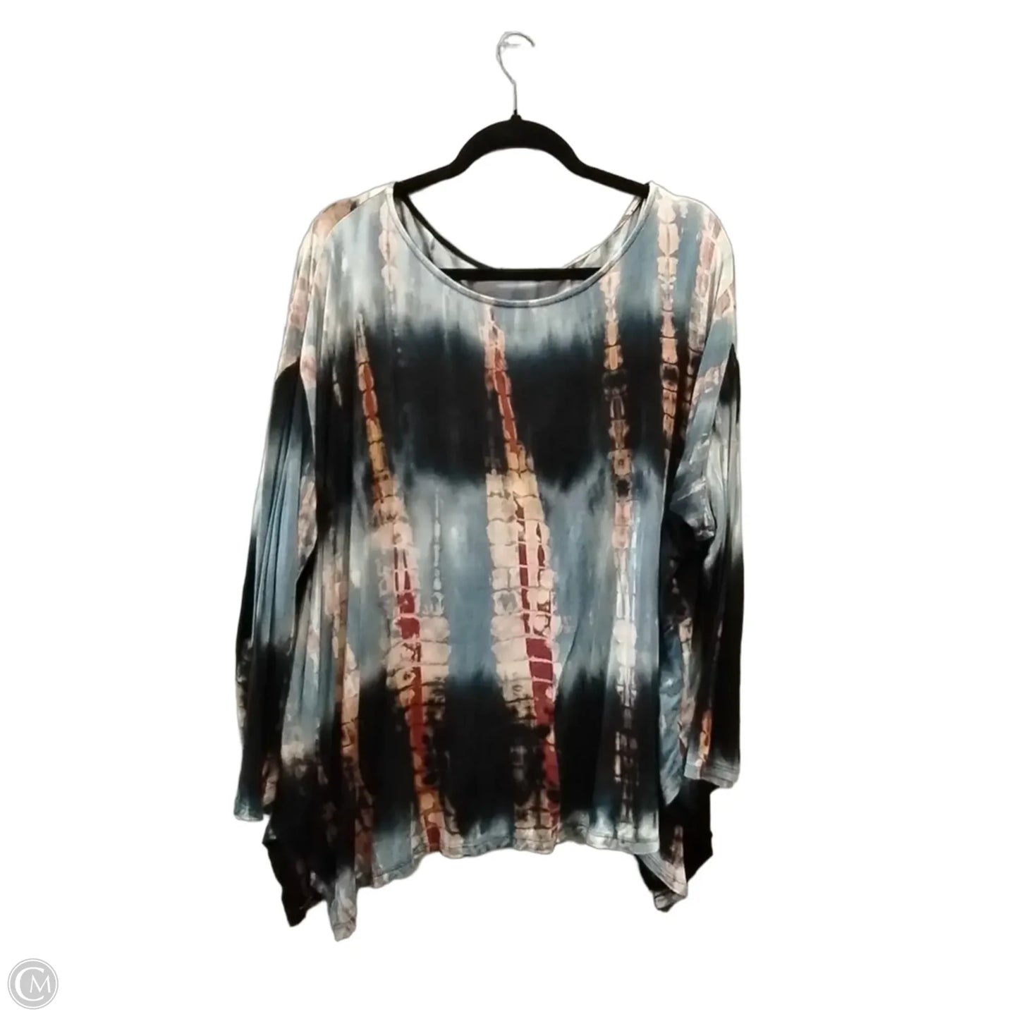 Top Long Sleeve By Oddi In Tie Dye Print, Size: L