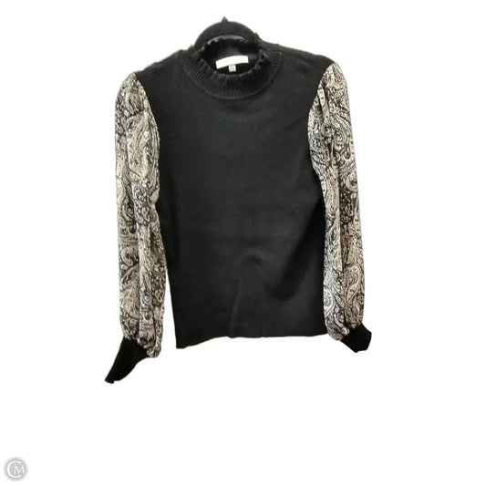 Sweater By Sioni In Black & Cream, Size: L