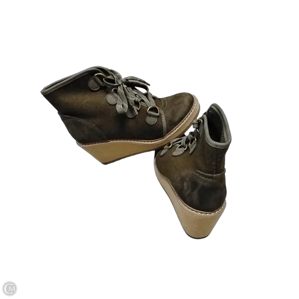 Boots Ankle Heels By Cme In Green, Size: 6.5