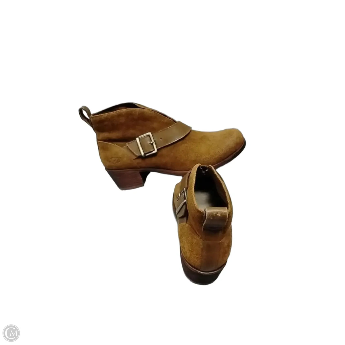 Boots Designer By Ugg In Brown, Size: 6.5