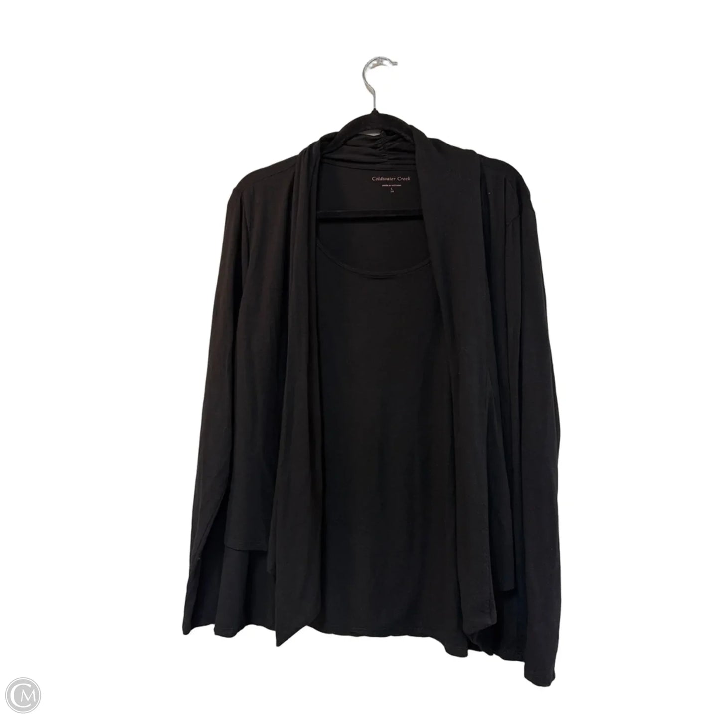 Top Long Sleeve By Coldwater Creek In Black, Size: L
