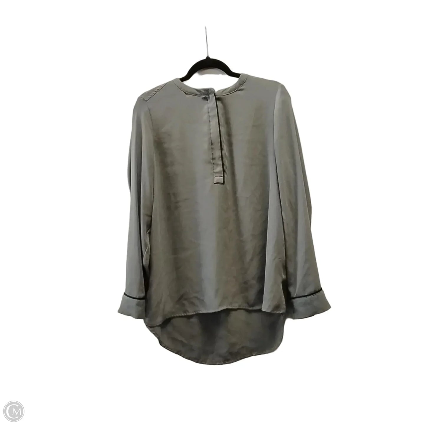 Blouse Long Sleeve By Apt 9 In Grey, Size: L