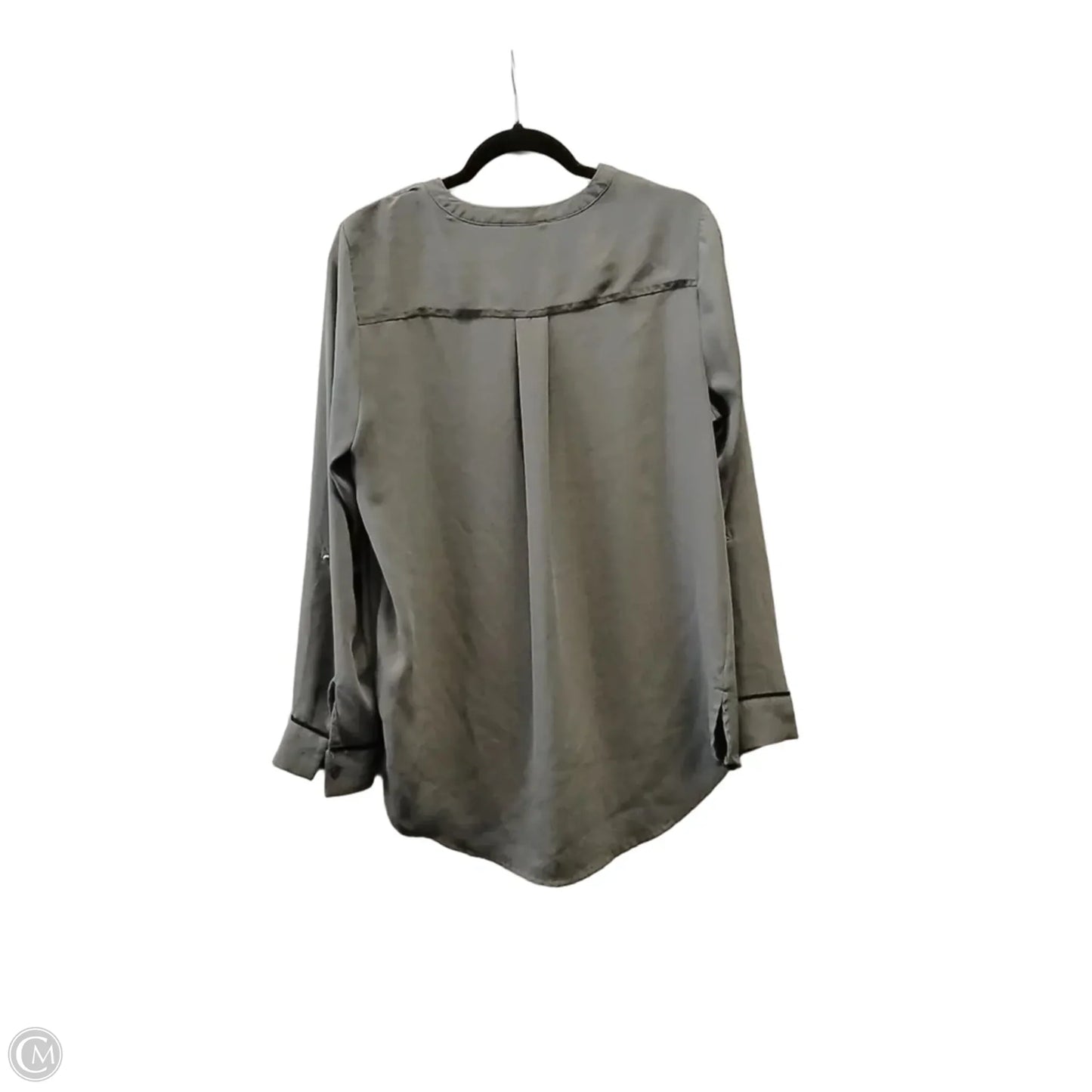 Blouse Long Sleeve By Apt 9 In Grey, Size: L