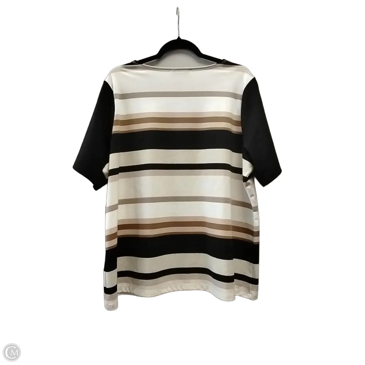 Top Short Sleeve By Coldwater Creek In Striped Pattern, Size: 2x