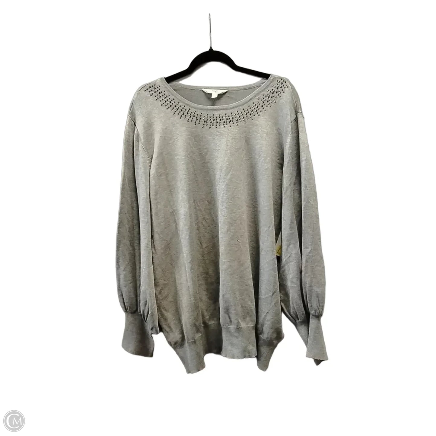 Sweater By Terra & Sky In Grey, Size: 2x
