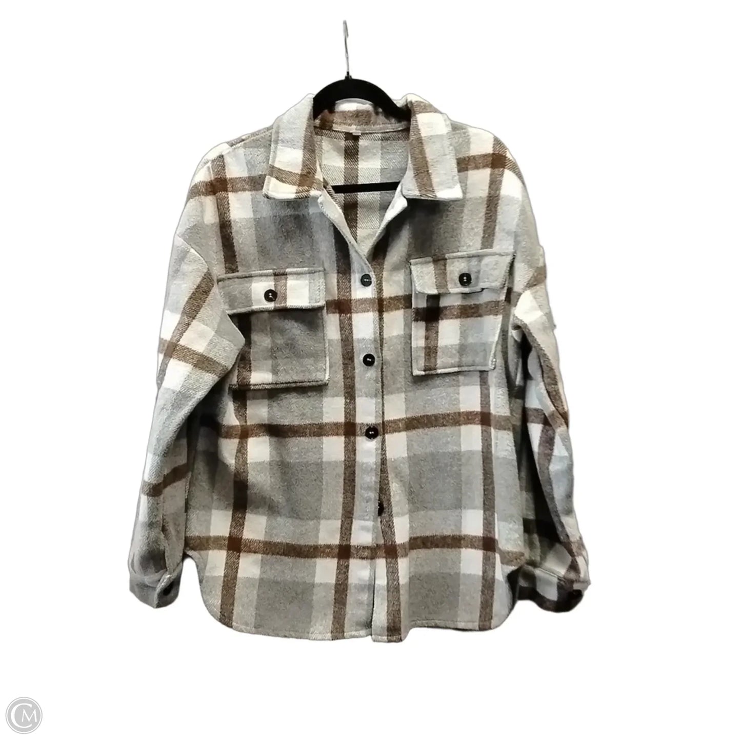 Jacket Shirt By Clothes Mentor In Plaid Pattern, Size: M