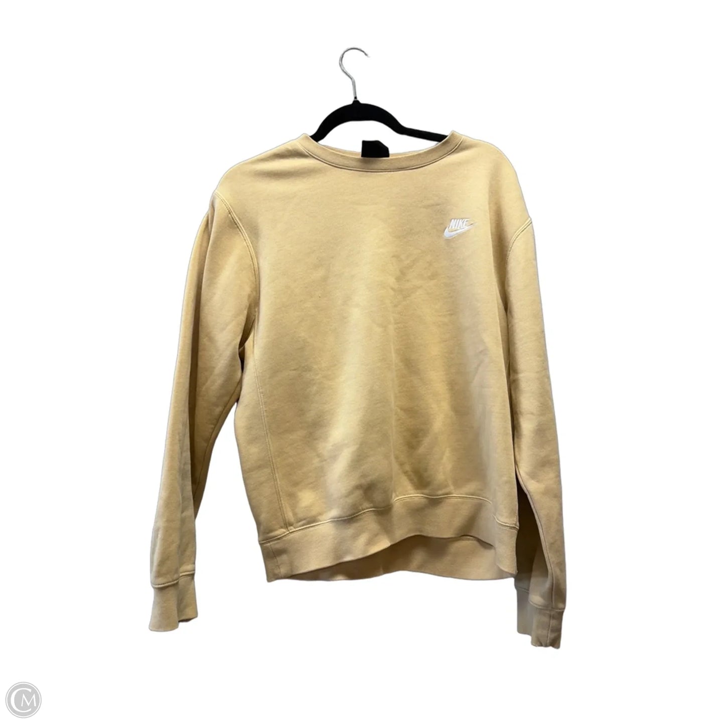 Sweatshirt Crewneck By Nike In Yellow, Size: S