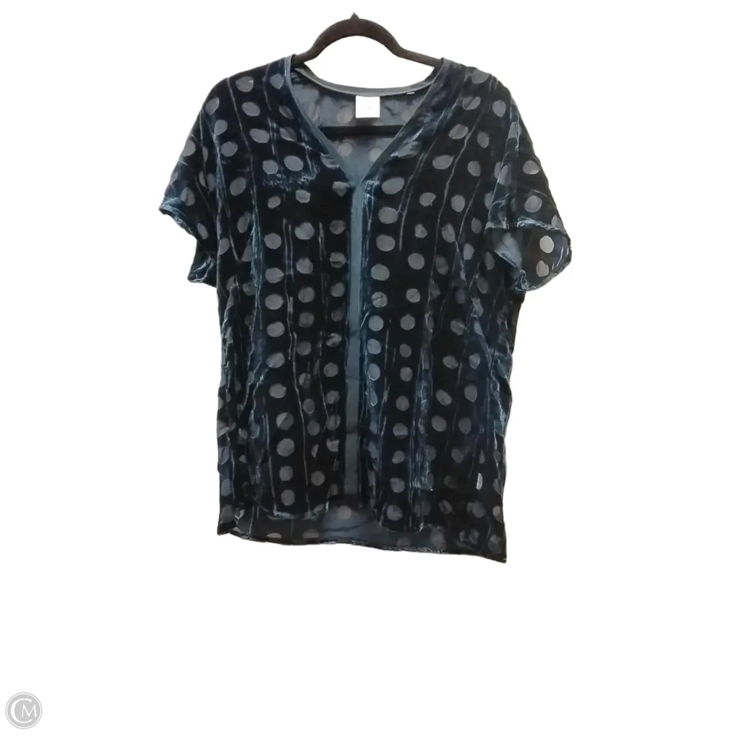 Top Short Sleeve By Cabi In Blue, Size: S