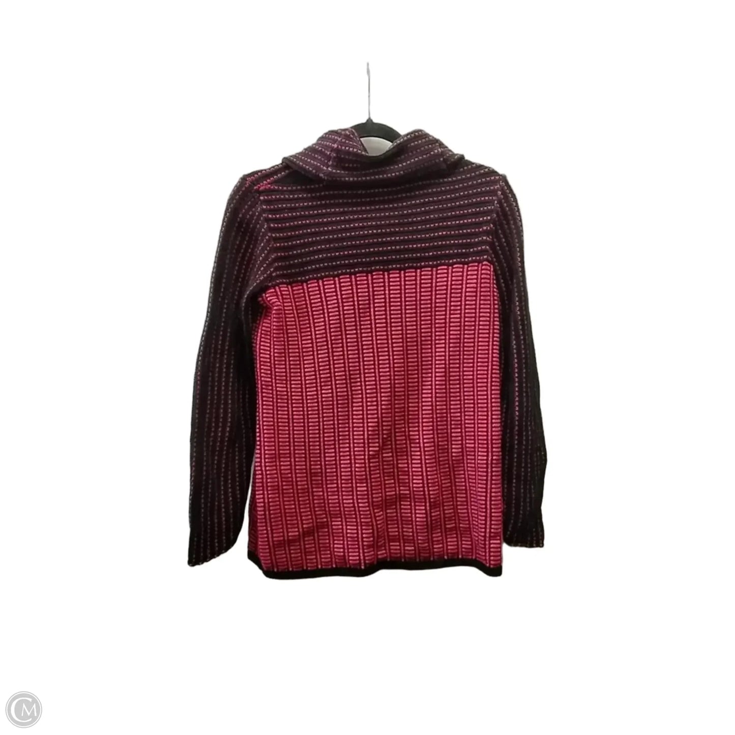 Sweater By Calvin Klein In Black & Red, Size: M