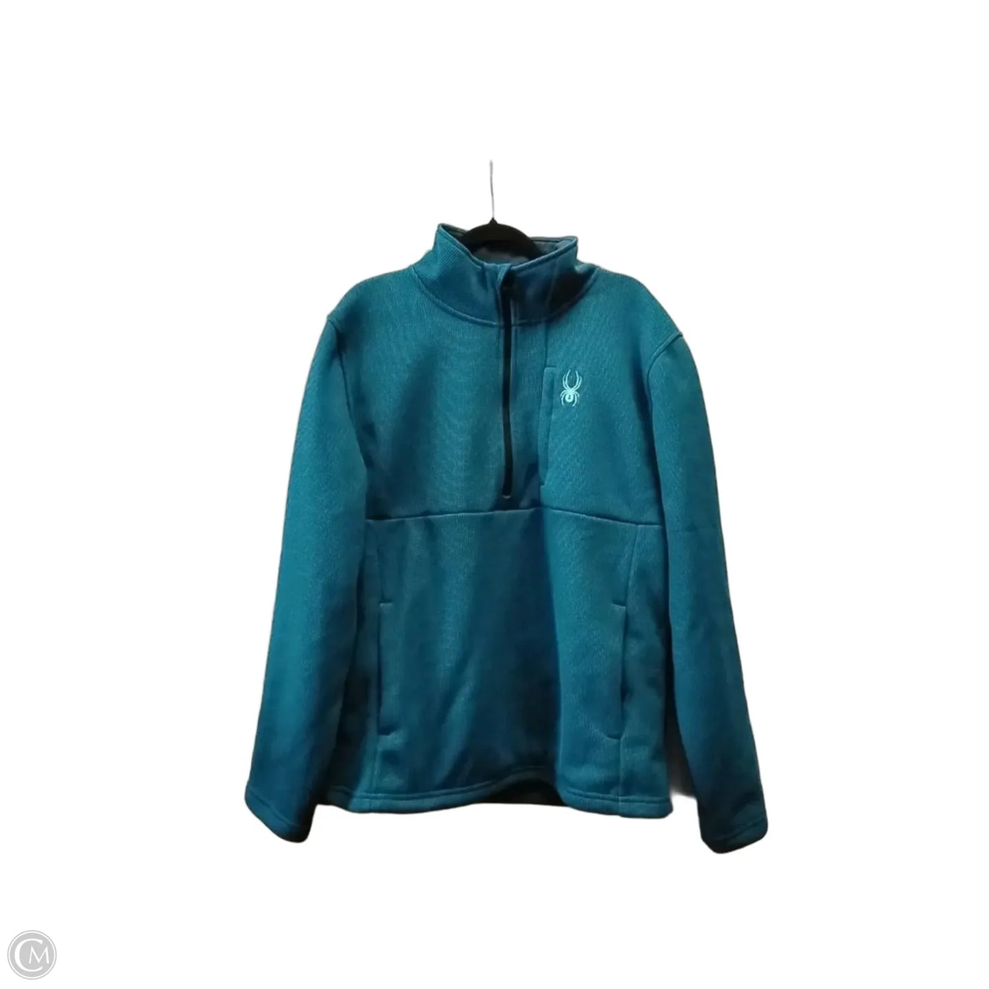 Athletic Sweatshirt Collar By Spyder In Teal, Size: L