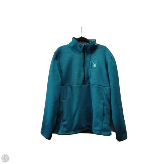 Athletic Sweatshirt Collar By Spyder In Teal, Size: L