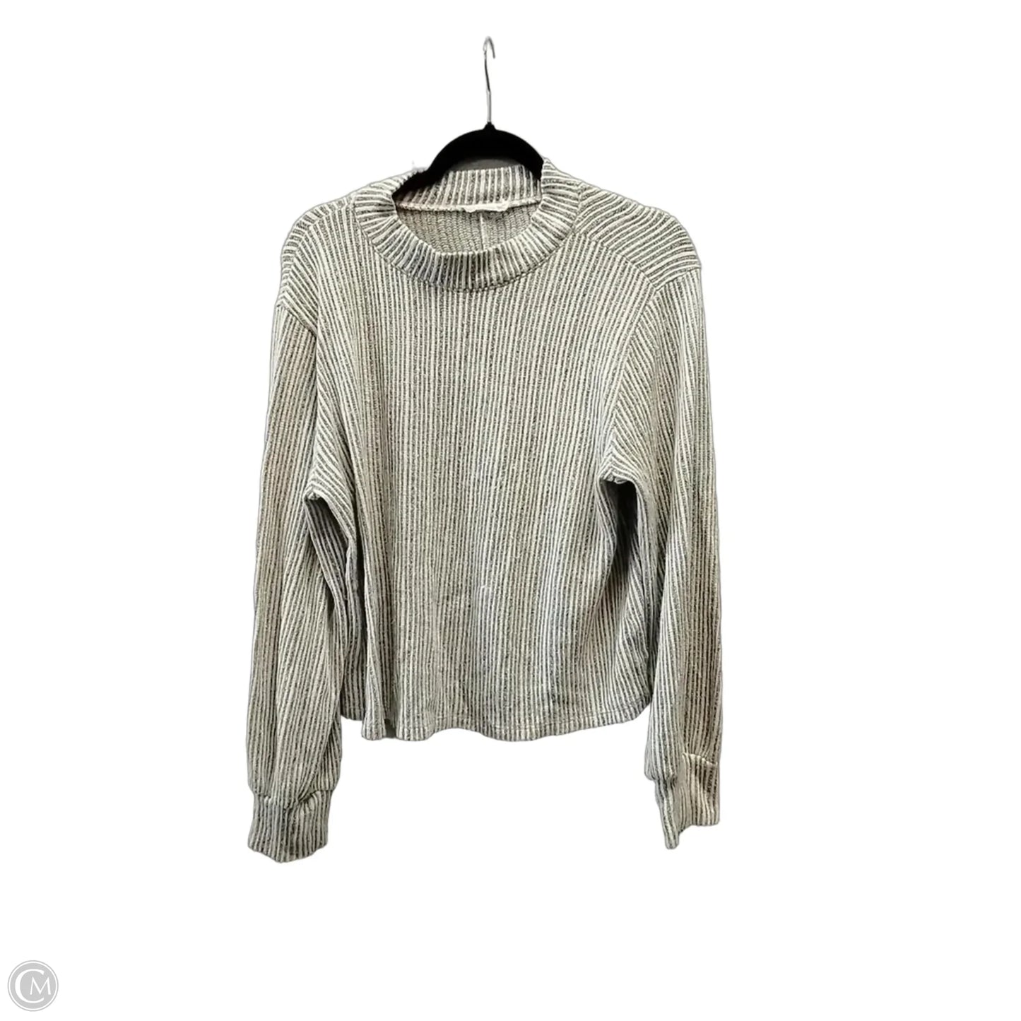 Sweater By Lush In Grey & White, Size: L