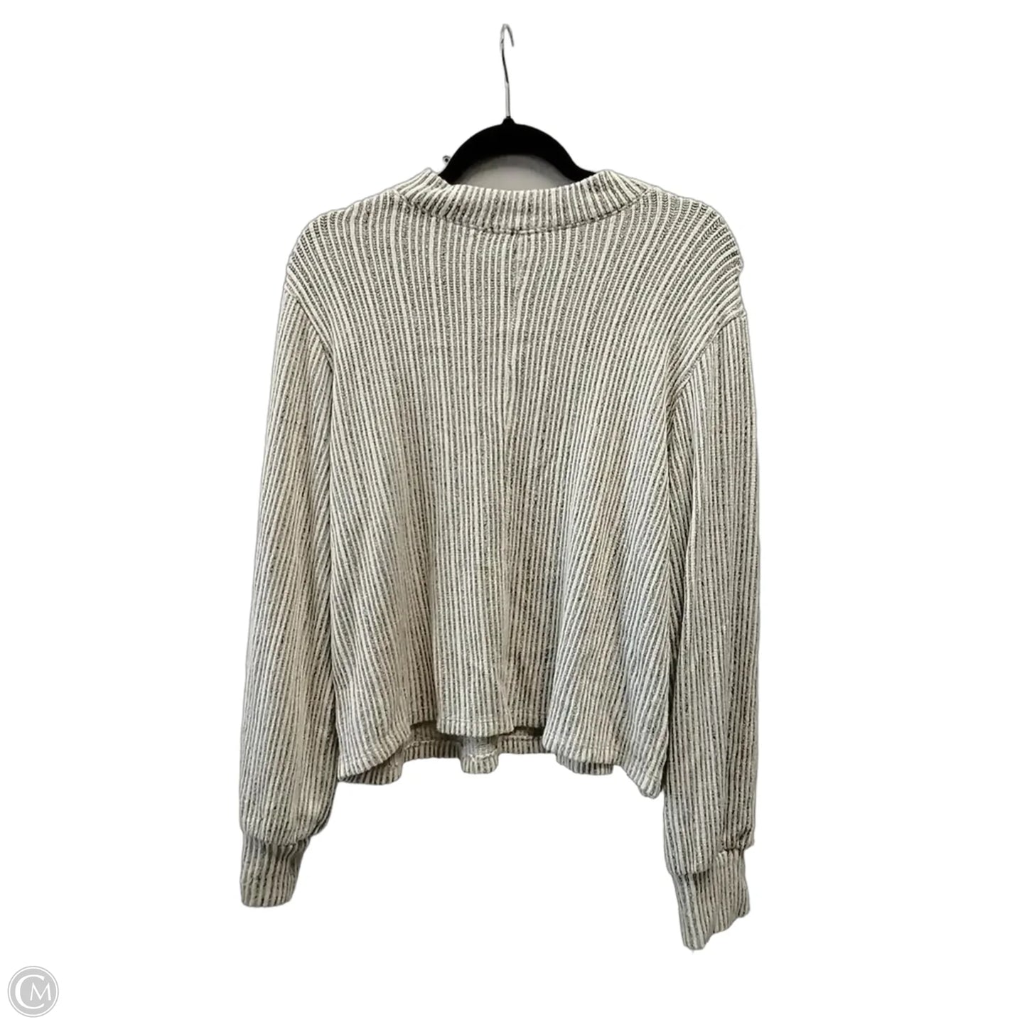 Sweater By Lush In Grey & White, Size: L