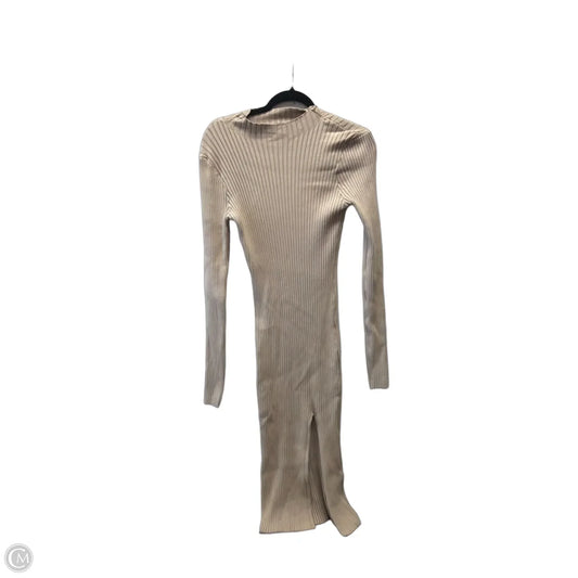 Dress Casual Maxi By Forever 21 In Beige, Size: L