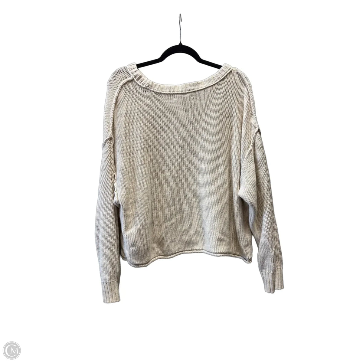Sweater By American Eagle In Cream, Size: Xl