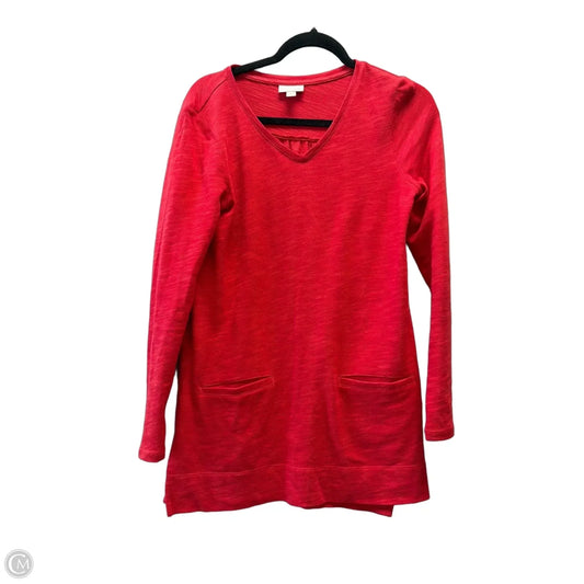 Top Long Sleeve By J. Jill In Red, Size: Xs