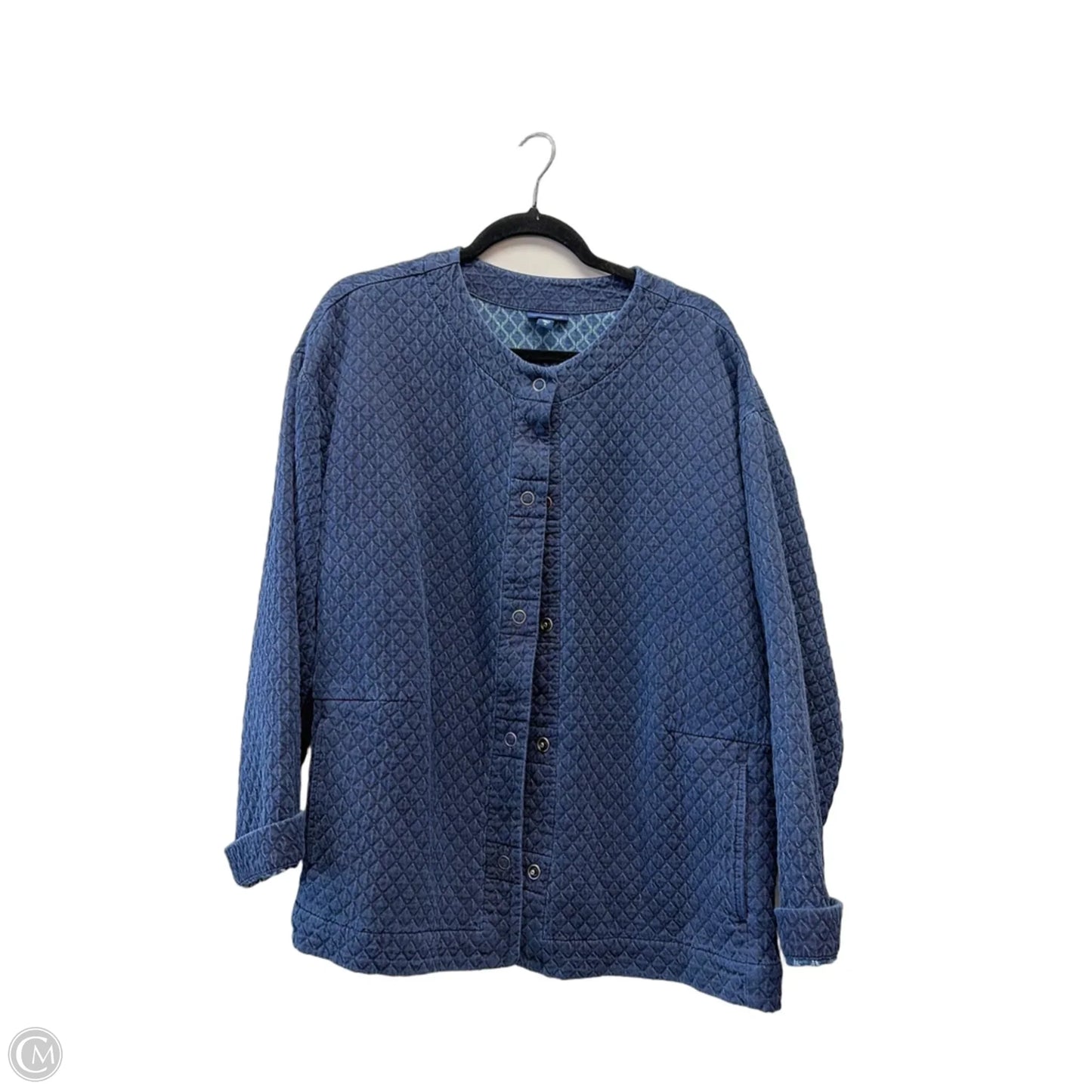 Jacket Puffer & Quilted By Pure Jill In Blue, Size: M