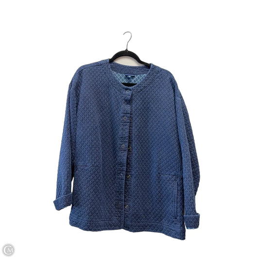 Jacket Puffer & Quilted By Pure Jill In Blue, Size: M