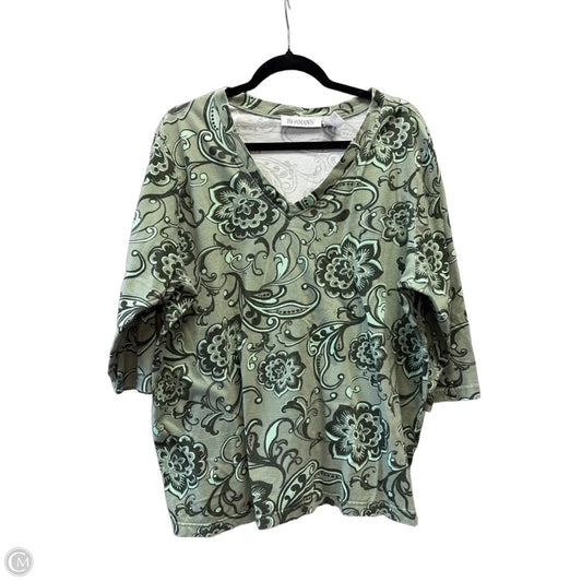 Top 3/4 Sleeve By Romans In Green, Size: 1x