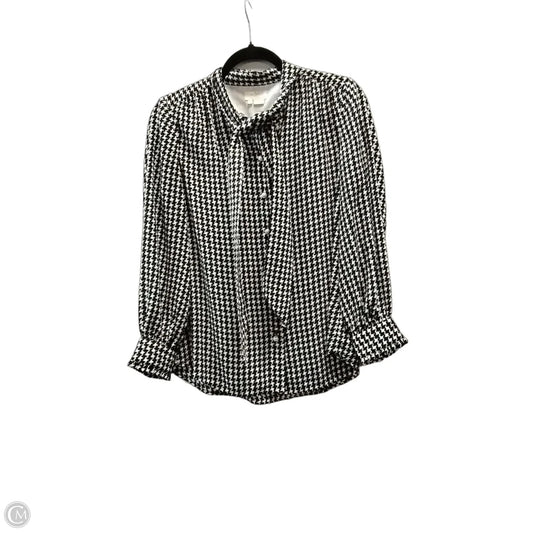 Blouse Designer By Kate Spade In Black & White, Size: Xs