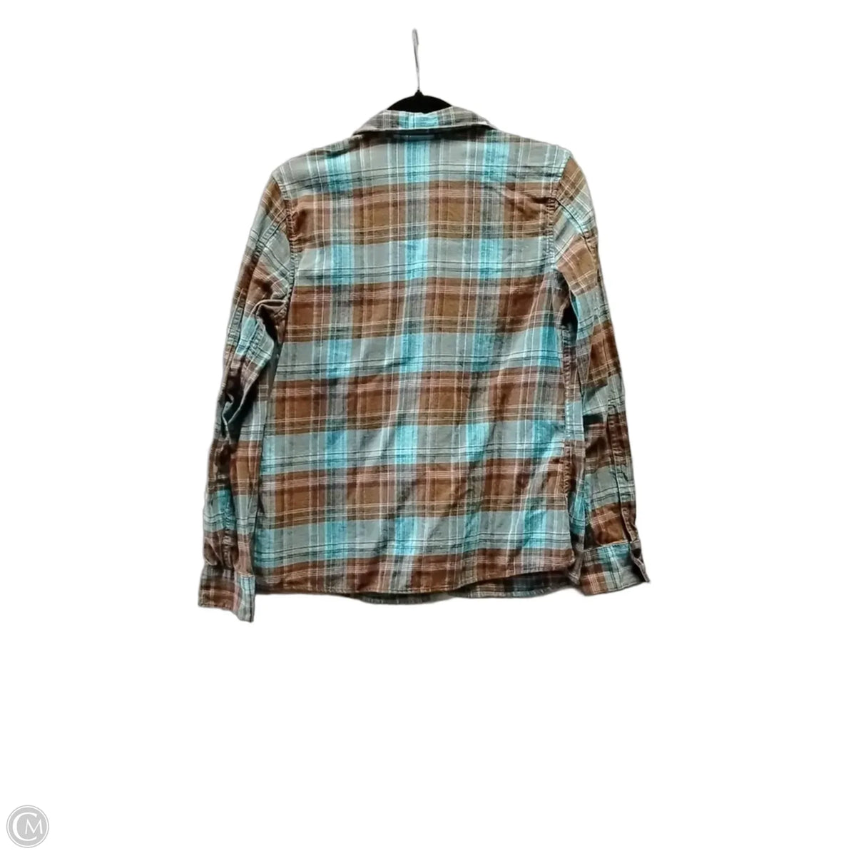Top Long Sleeve By Patagonia In Plaid Pattern, Size: M