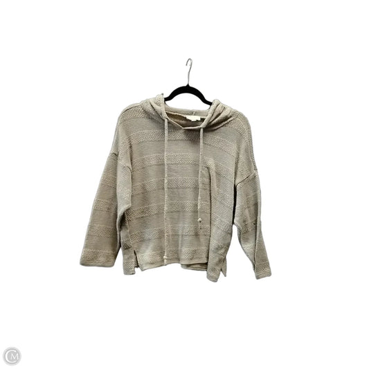 Sweatshirt Hoodie By Loft In Beige, Size: M