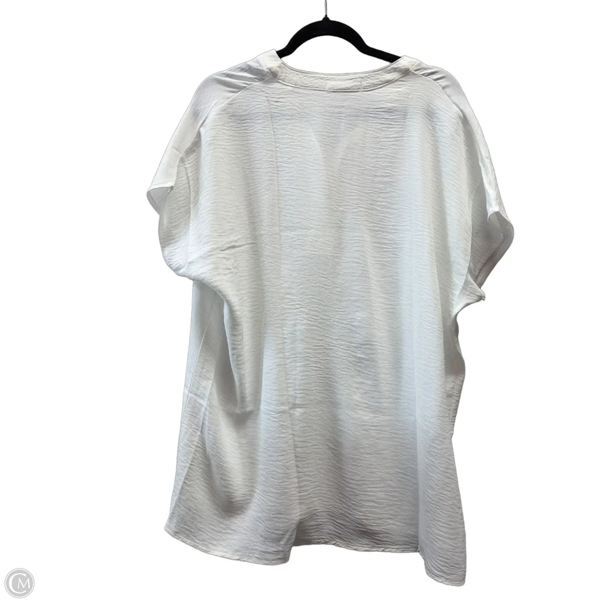 Blouse Short Sleeve By Cme In White, Size: 3x