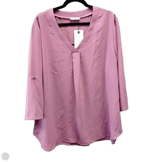 Blouse Long Sleeve By Clothes Mentor In Mauve, Size: Xxl