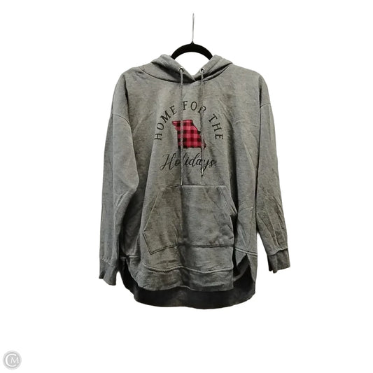 Sweatshirt Hoodie By Maurices In Grey, Size: M