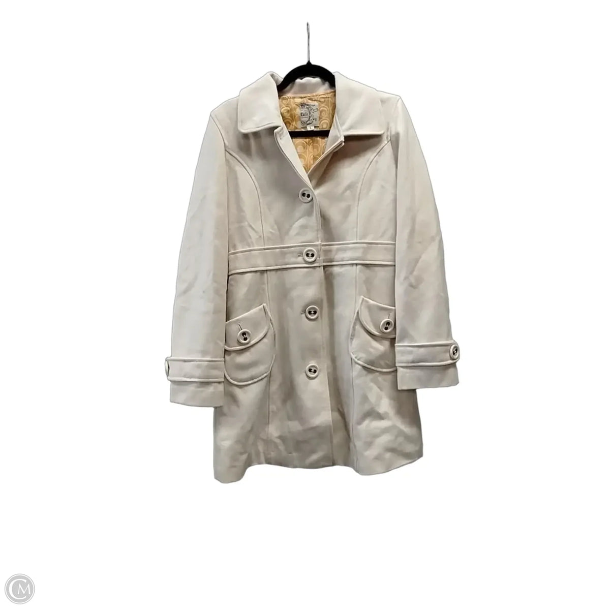 Coat Peacoat By Tulle In Beige, Size: L