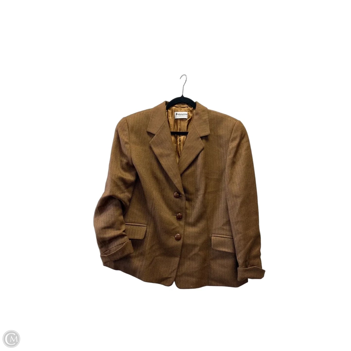 Blazer By Clothes Mentor In Brown, Size: 14