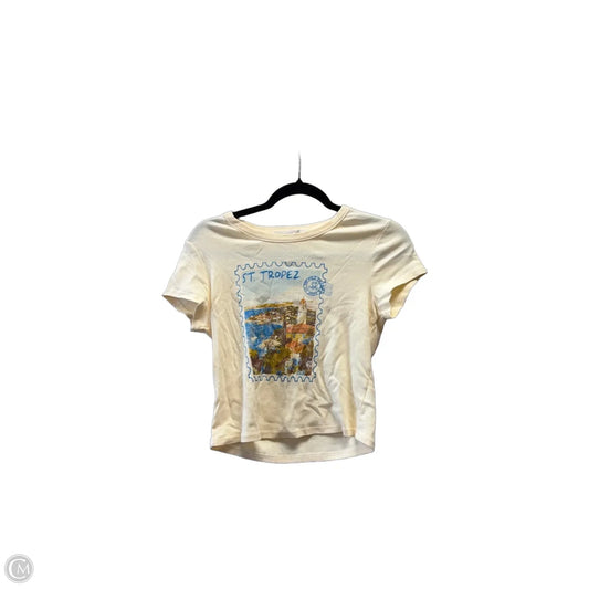 Top Short Sleeve By Altard State In Cream, Size: L