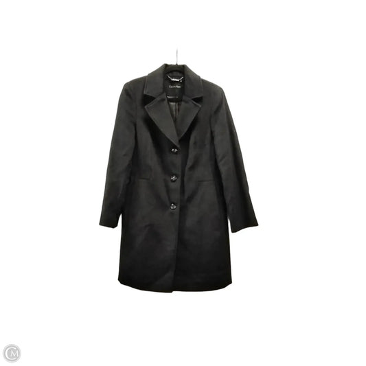 Coat Peacoat By Calvin Klein In Black, Size: 12