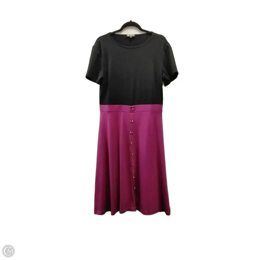 Dress Casual Maxi By Cme In Black & Purple, Size: Xl