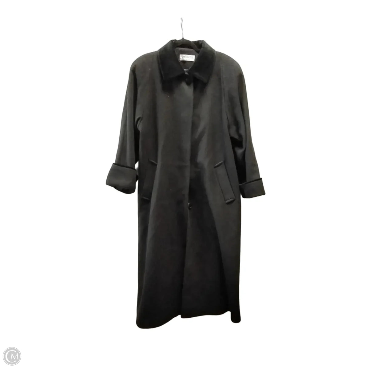 Coat Wool By Clothes Mentor In Black, Size: 8
