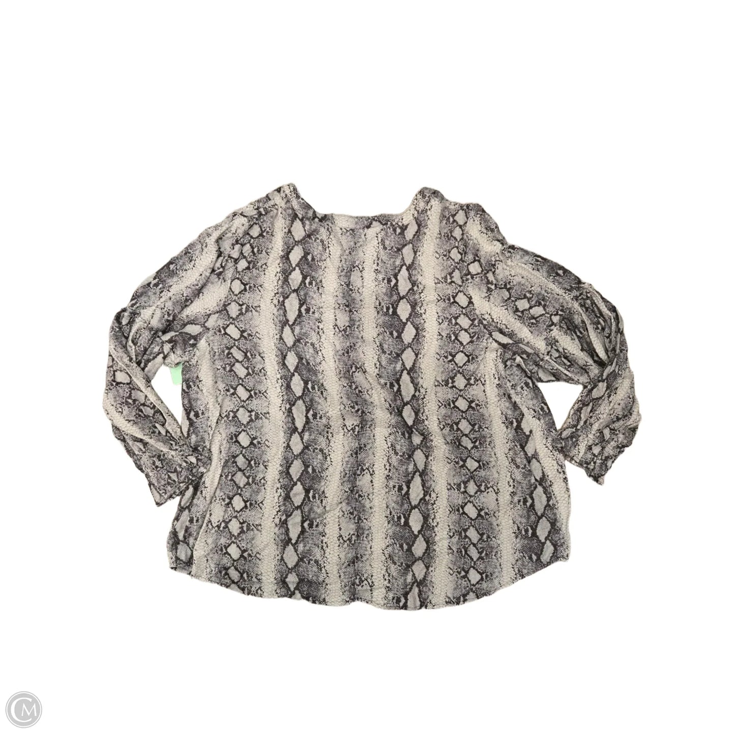 Top Long Sleeve By Lane Bryant In Snakeskin Print, Size: 1x