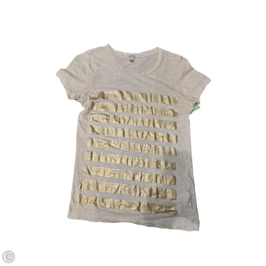 Top Short Sleeve By J. Crew In Cream, Size: Xs